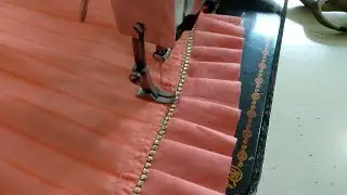 Kurti Ghera/Daman Design with Frill || Kurti/Kameez Ghera Design making || New Daman Design making