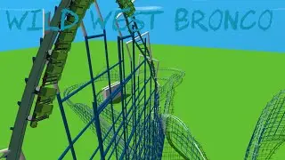 Wild West Bronco RMC Launched Hyprid Coaster (Loud Noises)