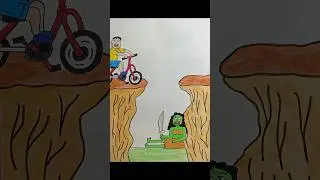 Mom's Magic Saves Son from Certain Death (VIRAL VIDEO) #shorts #youtubeshorts #art 🧒🏻🚲🧟&zwj;♀️👩&zwj;👦