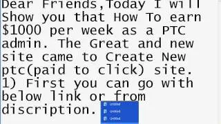 Create Your Own PTC Site And Earn $1000 Per Week