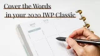 How to Cover the Words on the 2020 Inkwell Press Classic