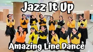 JAZZ IT UP Line Dance | Demo by AMAZING LINE DANCE | Choreo by ROB FOWLER (ES)