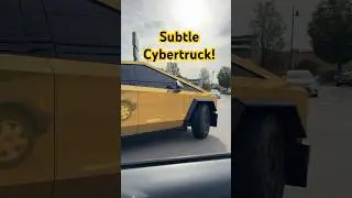 Gold Cybertruck LOL #Cybertruck #Gold #WTF #Subtle