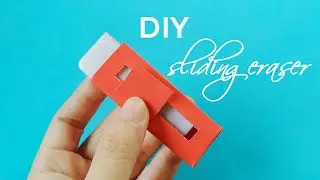 DIY IDEAS | How To Make Sliding Eraser Box With Paper | DIY Paper