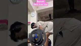 Barbell bent over row| rowing| back biceps workout| pulling exercises| #shorts #short #shortvideo