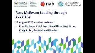 Ross McEwan, CEO NAB, with Craig Stobo: Leading through adversity