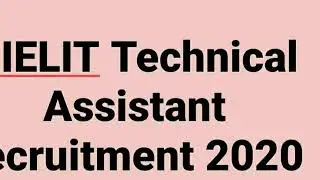 NIELIT Technical Assistant  Recruitment  2020