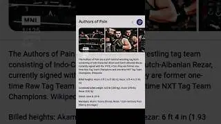 authors of pain are already signed with #wwe #wwepayback  #shorts