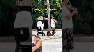 Violin Scam EXPOSED: Woman &lsquo;Plays&rsquo; for Cash by Baby Stroller&hellip; But It&rsquo;s All FAKE! 😱🎻 #hilarious