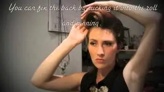 1940's Vintage hairstyle with a double side victory roll