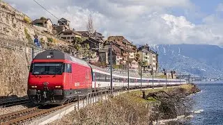 COMPILATION DE TRAINS SUISSES AU BORD DU LAC LEMAN ! 🇨🇭
