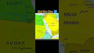 Red Sea Map 🗾 | #shorts #geography #geographymap #maps