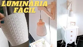 LUMINÁRIA FÁCIL DE FAZER! DIY GASTANDO POUCO COM CARA DE LOJA