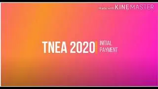TNEA 2020 Online Initial Deposit payment | Anna University Counselling First process