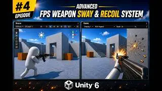 Unity FPS Controller Tutorial Advance. #4. Weapon Sway, Recoil, Hit Effects & Damage System.