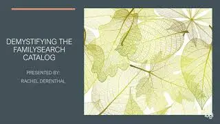 Demystifying the Family Search Catalog