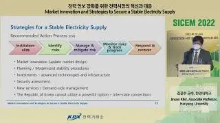 [SICEM 2022] Market Innovation and Strategies to Secure a Stable Electricity Supply (Jinsoo KIM)