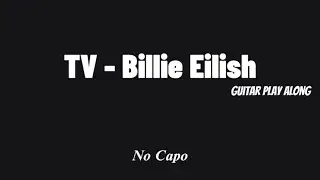 TV (Billie Eilish) EASY Guitar/Lyric Play-Along