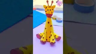 DIY Cute Paper Giraffe🧡✨ #papercrafts #paperfan #craft #diy #amusingcitydiy #diycrafts