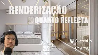 PROJETO COMPLETO - QUARTO REFLECTA BRONZE #2 SKETCHUP E VRAY