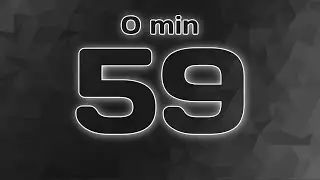 1 minute (60 second) Count Up Timer - Silent - Carbon grey polygon