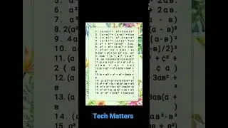 Basic FORMULAS Mathematics #mathematics #formulas #matric #fscpart1 #fscpart2 #shorts #shortsvideo