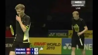 [9/10] Finale DH : Lars Paaske & Jonas Rasmussen vs M. Boe & Carsten Mogensen (All England 2010)