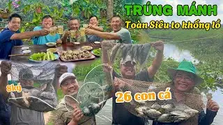 GẦN 10Ký Cá Trúng Mánh Toàn Siêu To Khổng Lồ  | Bắt Cá Mùa MƯA là phải Ăn MÓN Đặc Sản | BiBoVlog 