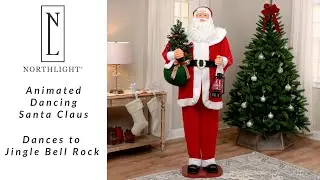 Animated & Musical Commercial Size Dancing Santa Christmas Figure | Northlight TJ95965 | Northlight