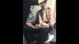 Clipper cut at barbershop