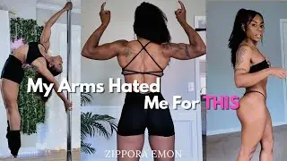 BACK & CORE TRAINING AS A POLE FITNESS PRO | WHAT MY SOLO DAY OUT REALLY LOOKED LIKE #strongabs 