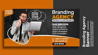 How to Create a Branding Agency Banner Design | Photoshop Tutorials