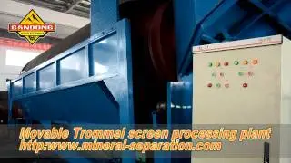 Movable Trommel screen processing plant, Mobile Trommel Washing Plant