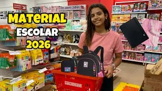 Comprando meu MATERIAL ESCOLAR 2026 