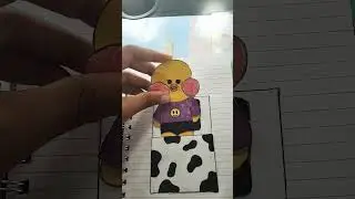 I made a notebook paper duck house!