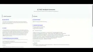 Fast analysis generator