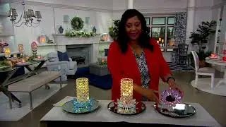 Iridescent Faceted Glass Lotus Candle Holder by Valerie on QVC