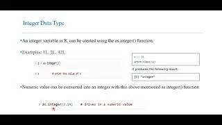 Data types in R
