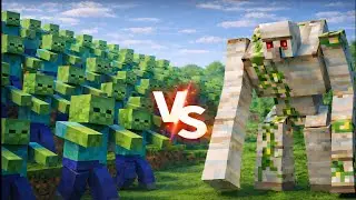 Minecraft: Mutant Iron Golem vs. the Zombie Horde!