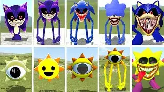ALL SMILEY MONSTERS EVOLUTION &ndash; SONIC TAPES VS SPUNKI SUN ULTIMATE GIANT FIGHT IN GARRY'S MOD