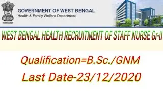 WBHRB Recruitment  Staff Nurse Post 6092