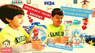 Stretchy Sonic & 4&rdquo;  JAKKS Pacific Knuckles Figure Review | Sibby&rsquo;s World # 14
