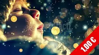 Child&rsquo;s Face Amid Golden Dust HD Stock Video &ndash; Enchanted Portrait