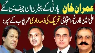 Imran Khan Become Party's Patron-inChief, Protest Moment leading Hand over to Umar Ayub.