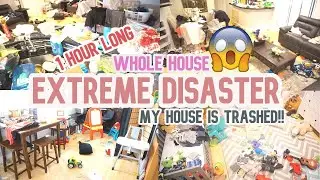 MY HOUSE IS TRASHED// EXTREME DISASTER //CLEAN WITH ME //CLEANING MOTIVATION//SAHM