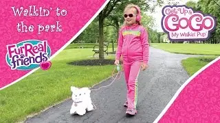 GoGo and I walk to the park: FurReal Friends Get Up & GoGo My Walkin' Pup