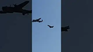 1st ever bbmf lancaster and typhoon synchro pair, dambusters 80th #shorts