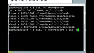 45   cut and sort command