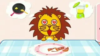 LION EATING MEAT AND JUICE 🥤