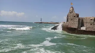 Beautiful Dwarka sea beach and Krishna temple #dwarkadhish